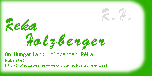 reka holzberger business card